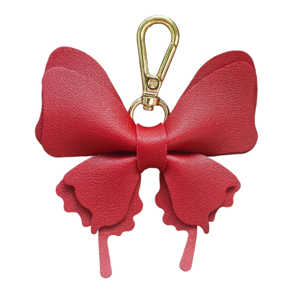 Red Bow Butterfly Keychain